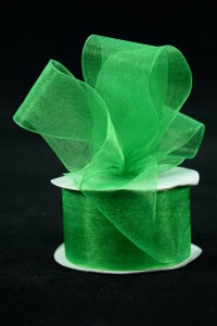 Organza Ribbon , Emerald, 1.5 Inch x 25 Yards (1 Spool) SALE ITEM